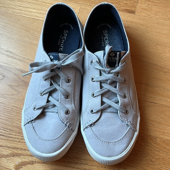 Sperry Grey Canvas Sneakers - Picture 2 of 5